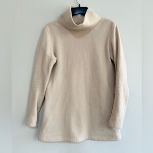 Dudley Stephens Cobble Hill Turtleneck in Vello Fleece in Cream, S